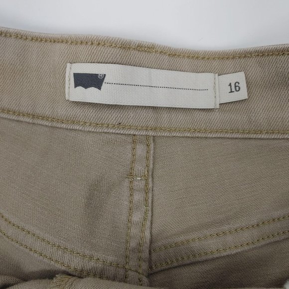 Levis size 16 tan jean capri #680 - Picture 3 of 3